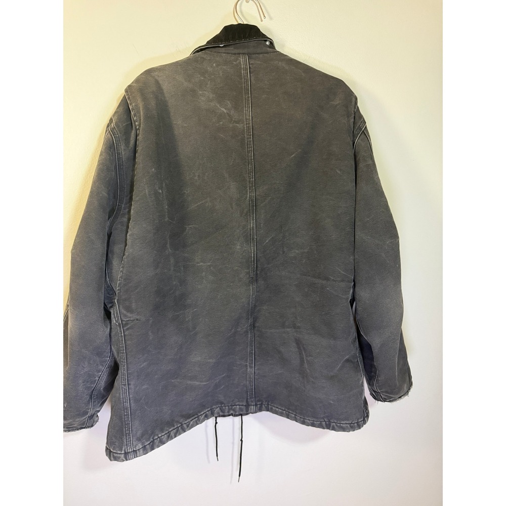 Carhartt C26 BLK Arctic Traditional Coat Mens XL Distressed FLAW - Picture 2 of 11